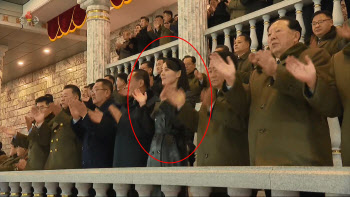 北 심야 열병식 `김여정`도 참석…신형SLBM 등장에 ‘미소’