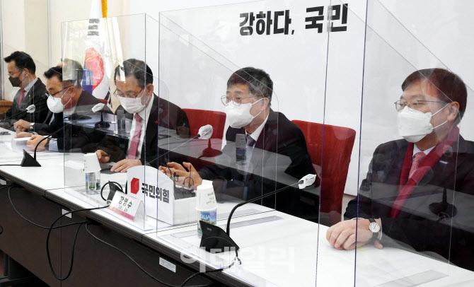 [포토]국민의힘 임성근 탄핵관련 간담회, '발언하는 장영수 교수'