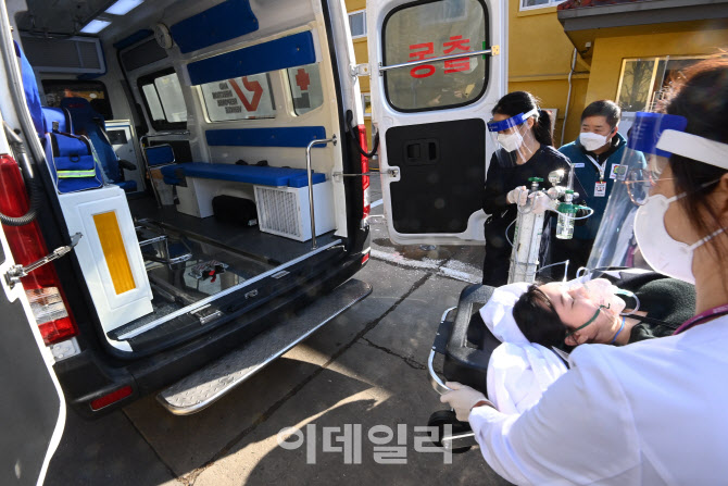 [포토]코로나19 백신 접종 모의 훈련