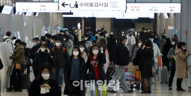 [포토]설 연휴 D-1, 붐비는 공항 국내선