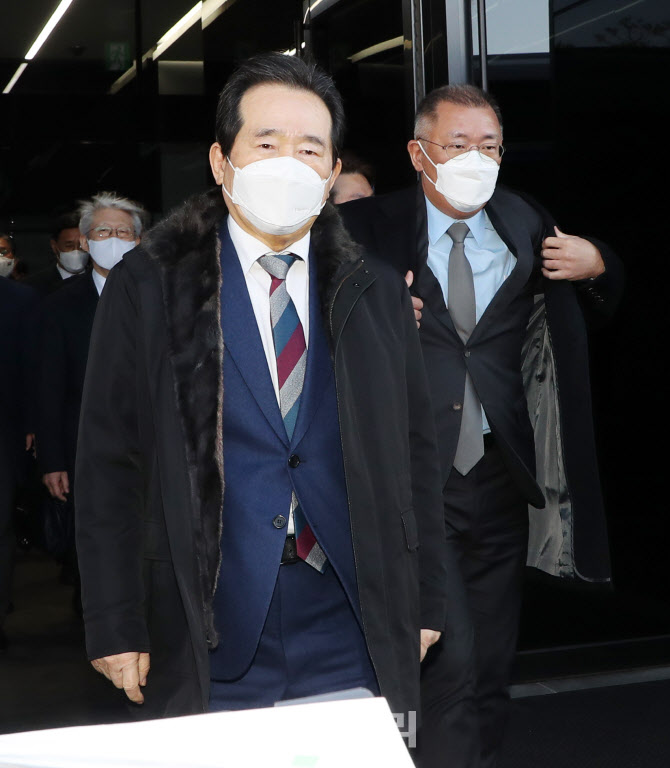 [포토]현대차 남양기술연구소 방문한 정세균 총리