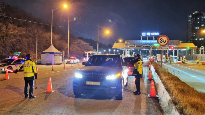 단속 예고에도 경기북부서 음주운전자 10명 적발