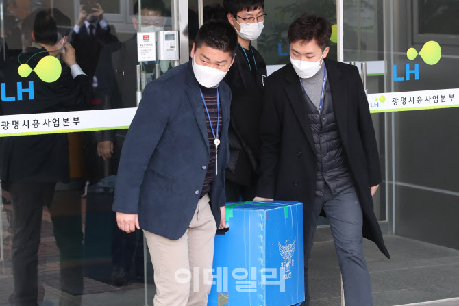 [포토]LH 압수품 옮기는 반부패경제범죄수사대
