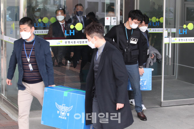 [포토]압수품 가지고 이동하는 반부패경제범죄수사대