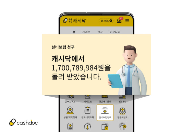 모바일로 실비보험 청구…‘캐시닥’ 누적 17억 돌파