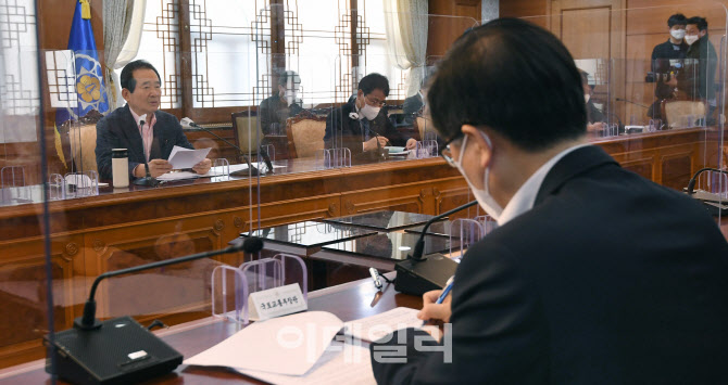 [포토]정세균 국무총리, "LH 임직원 실제사용 목적 외 토지취득 금지"