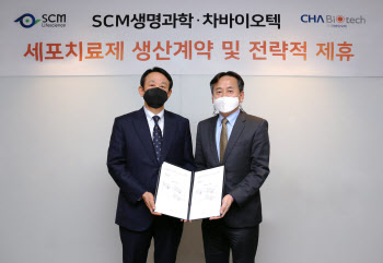 SCM생명과학, 차바이오텍과 CMO 계약