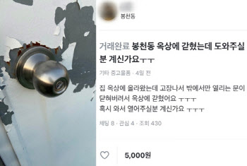 "옥상에 갇혔어요. 5000원에 도와주실 분"