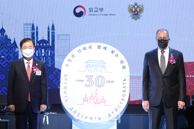 [포토]2020-2021 한러 상호교류의 해 개막식, 공개된 조형물