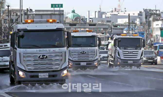 [포토]도로위 미세먼지 저감 위해