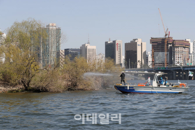 [포토]'밤섬 대청소 나선 한강사업본부'