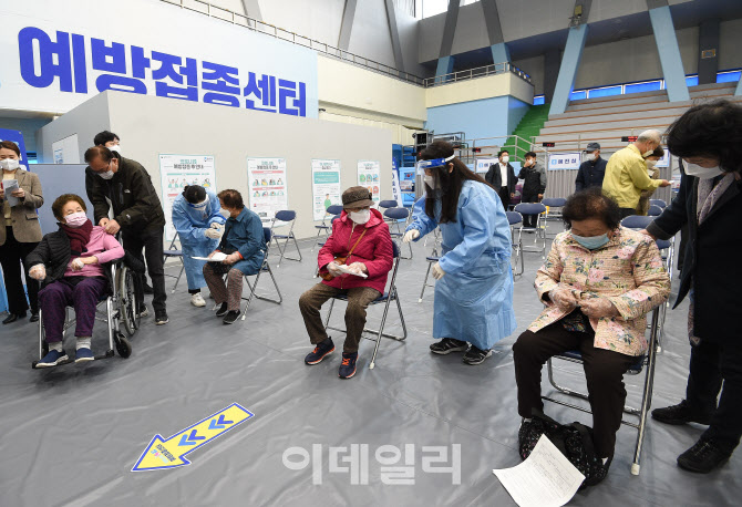 [포토]코로나19 백신 접종을 기다리는 어르신들