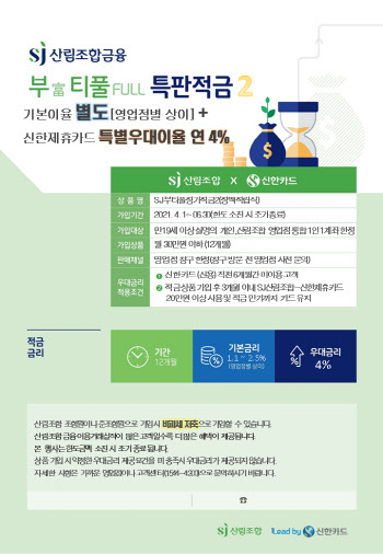 SJ산림조합, 6월까지 ‘SJ부티풀 특판적금 시즌2’ 한시 판매