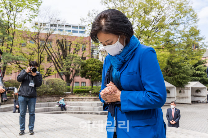 [포토]'기도하는 박영선'