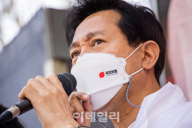 [포토]'D-1, '지지 호소하는 오세훈 서울시장 후보'