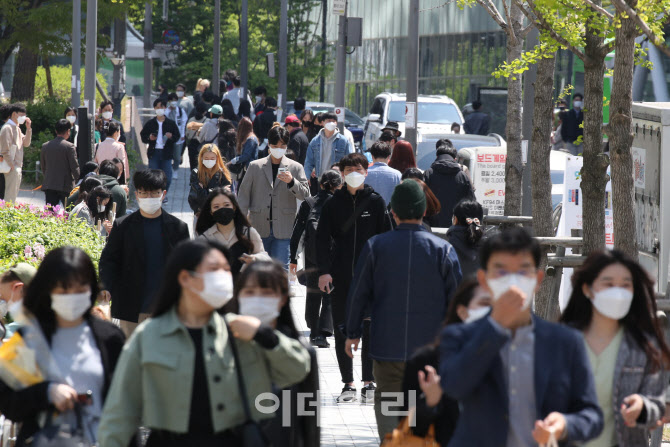 [포토]포근한 날씨와 사회적 거리두기