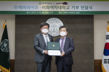 해피라이프, 이화여대에 KF94 방역마스크 4만5천장 후원