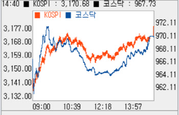 개인 순매수에 소폭 상승…970선 '코앞'