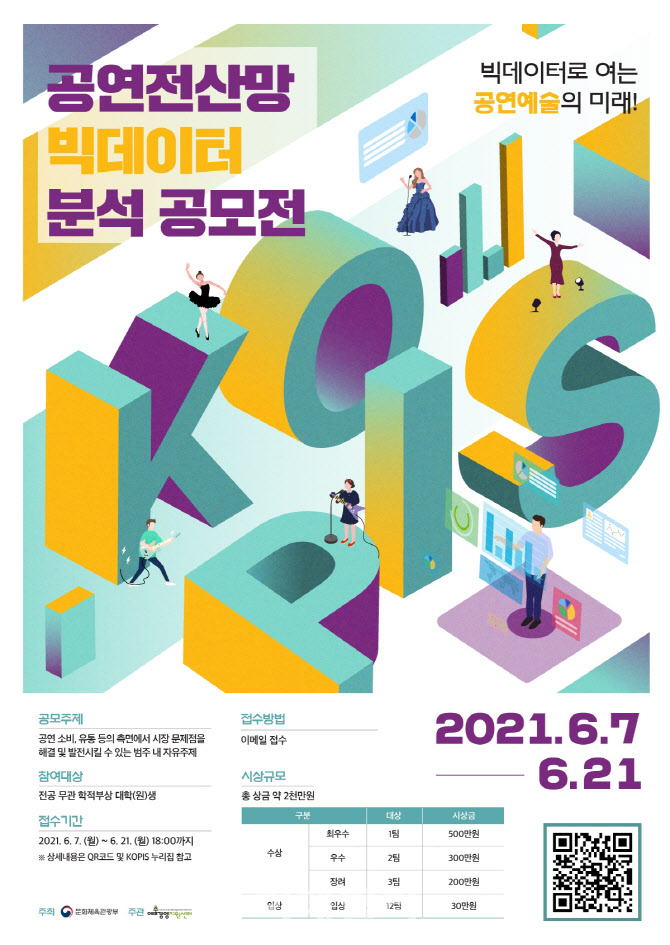 공연예술통합전산망 활용 빅데이터 분석 공모전 열린다