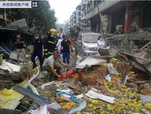 中 후베이성 식료품시장서 가스폭발, 150명 사상 사고
