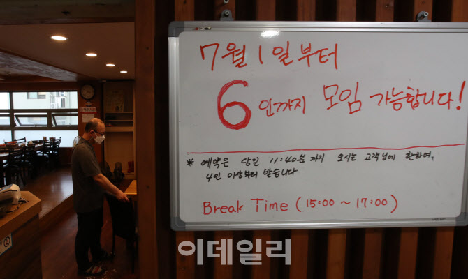 [포토]7월1일부터 6인 모임 가능·유흥시설 영업시간 제한 해제
