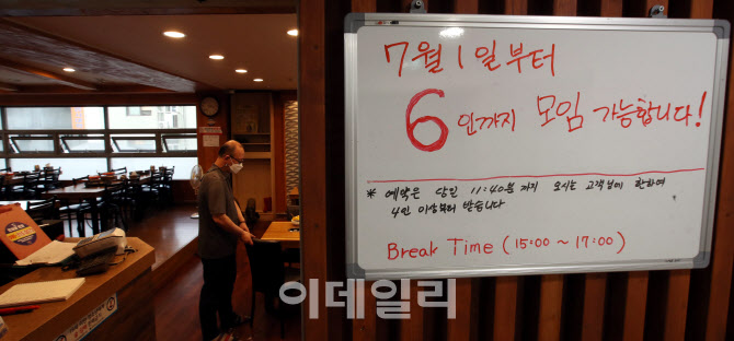[포토]방역당국 거리두기 개편, 수도권 2단계·비수도권 1단계 적용