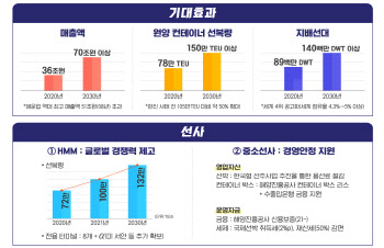 선박건조에 최대 30억 달러 금융지원…2030년 해운매출 70조 목표