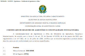 우진비앤지, 친환경 미생물 제제 에코존 브라질 등록·수출