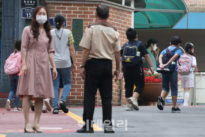 [포토]원격수업으로 돌아가야 하는 아이들