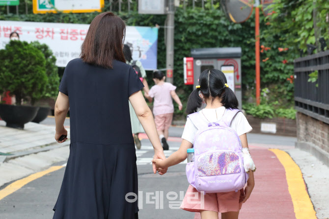 [포토]엄마 손 잡고 등교