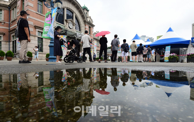[포토]土·日 검사자 절반으로 줄었는데… 확진자는 1000명대 계속