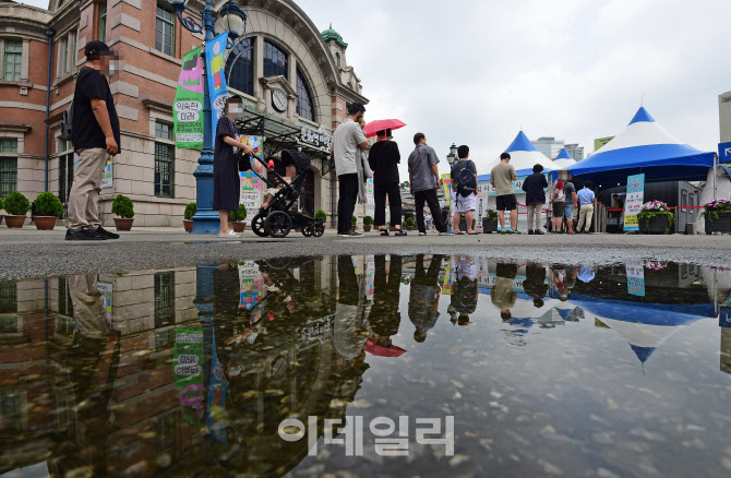 [포토]'주말 검사량 감소에도 코로나19 확진 1000명대'