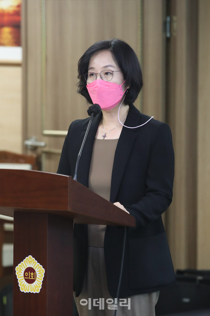[포토]인사청문회에서 발언하는 김현아 SH 사장 후보자