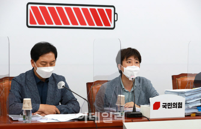[포토]당 정책공모전 '나는 국대다 시즌2' 본선 심사 참석한 이준석-김기현