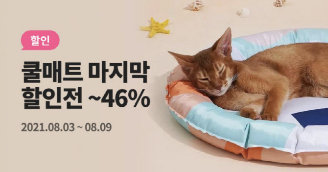 펫프렌즈, 마지막 쿨매트 할인전 진행… 최대 46%