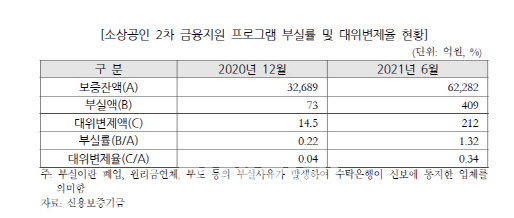 대출 못갚는 소상공인 급증…"신보, 리스크관리 빨간불"