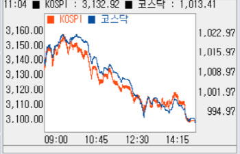  두 달 만에 1000선 하회…2%대 급락