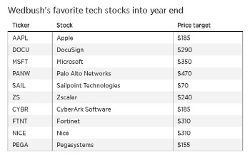 웨드부시 “기술주 연말까지 오른다…애플 가장 유망”