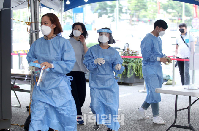 [포토] 코로나19 검사 준비하는 의료진