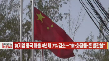  韓기업 중국 매출 4년새 7% 감소…"車·화장품·폰 빨간불"