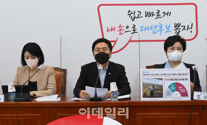[포토]김기현, '언론재갈법 있으면 대장동 게이트 보도 못해'