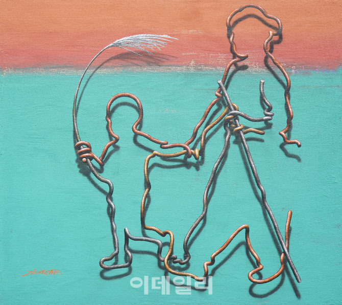 [e갤러리] 철줄에 묻힌 끈적한 서정…김영목 '언제고 함께 하자꾸나'