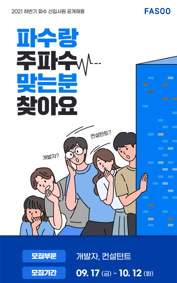 파수, 하반기 SW개발자 등 신입사원 공채 진행