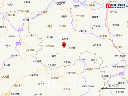 중국 장쑤 이어 쓰촨서도 같은날 지진…규모 4.7 사망자 없어