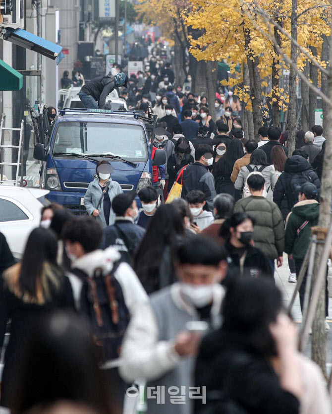[포토]수능 끝나고 맞는 첫 주말, 늦 가을 즐기는 수험생들