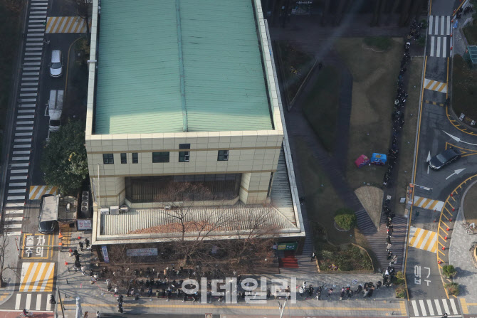 [포토]코로나19 검사를 위해 기다리는 시민들