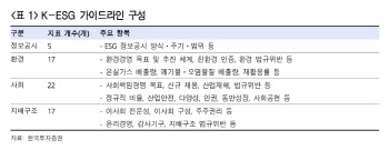 "K-ESG 가이드라인, 정보 접근성에 긍정적 영향 전망"