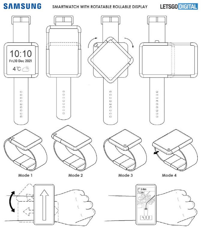 “최대 2배로 화면 늘려”…삼성, 스마트워치용 롤러블 특허 출원