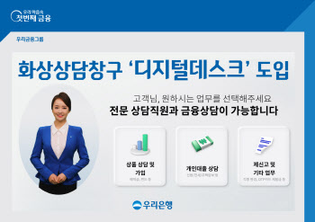 우리은행, 화상상담창구 ‘디지털데스크’ 도입