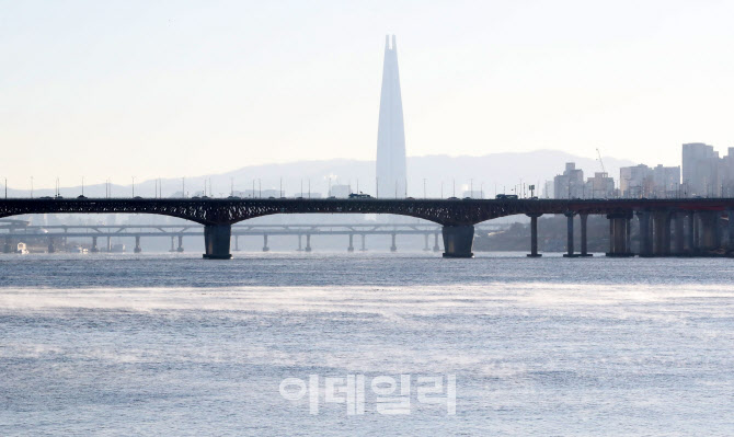 [포토]물안개 피어오르는 한강